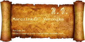 Marczinkó Veronika névjegykártya