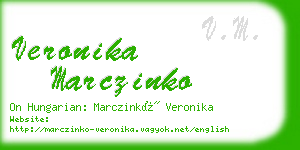 veronika marczinko business card